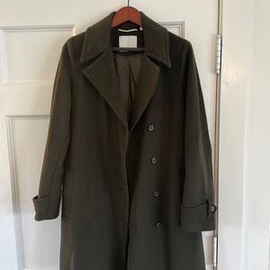 Aritzia Wilfred Jackets & Coats Long Cashmere Wool Peacoat M